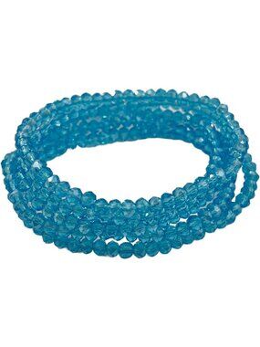 Colorful Stackable Stretch Glass Bead Crystal Bracelets for Women - Boho Chic